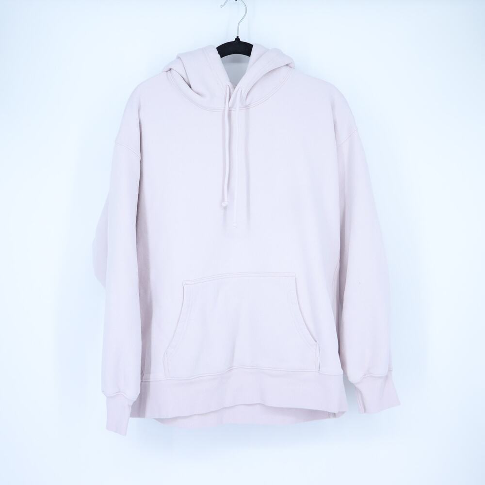 TNA Cozy Fleece Boyfriend Hoodie Light Pink Sweatfleece Sweatshirt Women's M